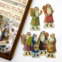 Large Classic Santa Loose Christmas Paper Scrap Pack